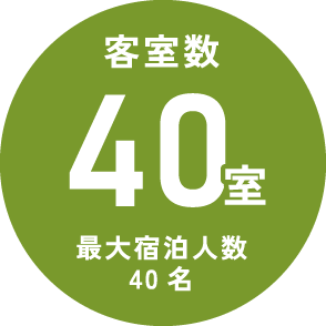 客室数最大宿泊人数40名